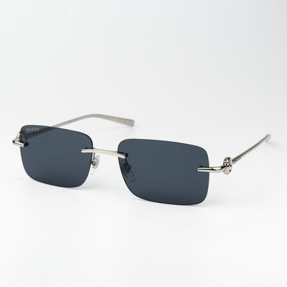 Gucci Women Sunglasses Silver Blue Rectangle GG1703S 003 BRAND NEW main image 15